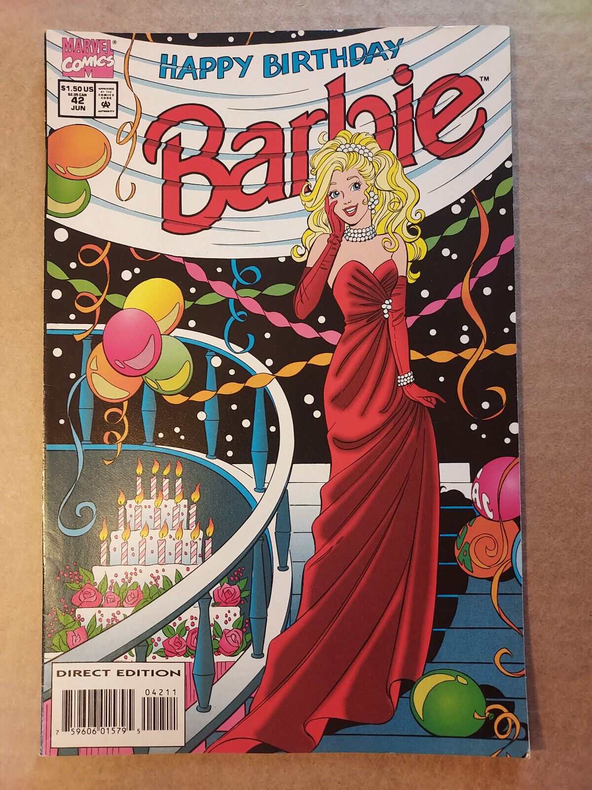 Marvel Comics BARBIE (1991 series) #42 Direct Edition great condition Birthday