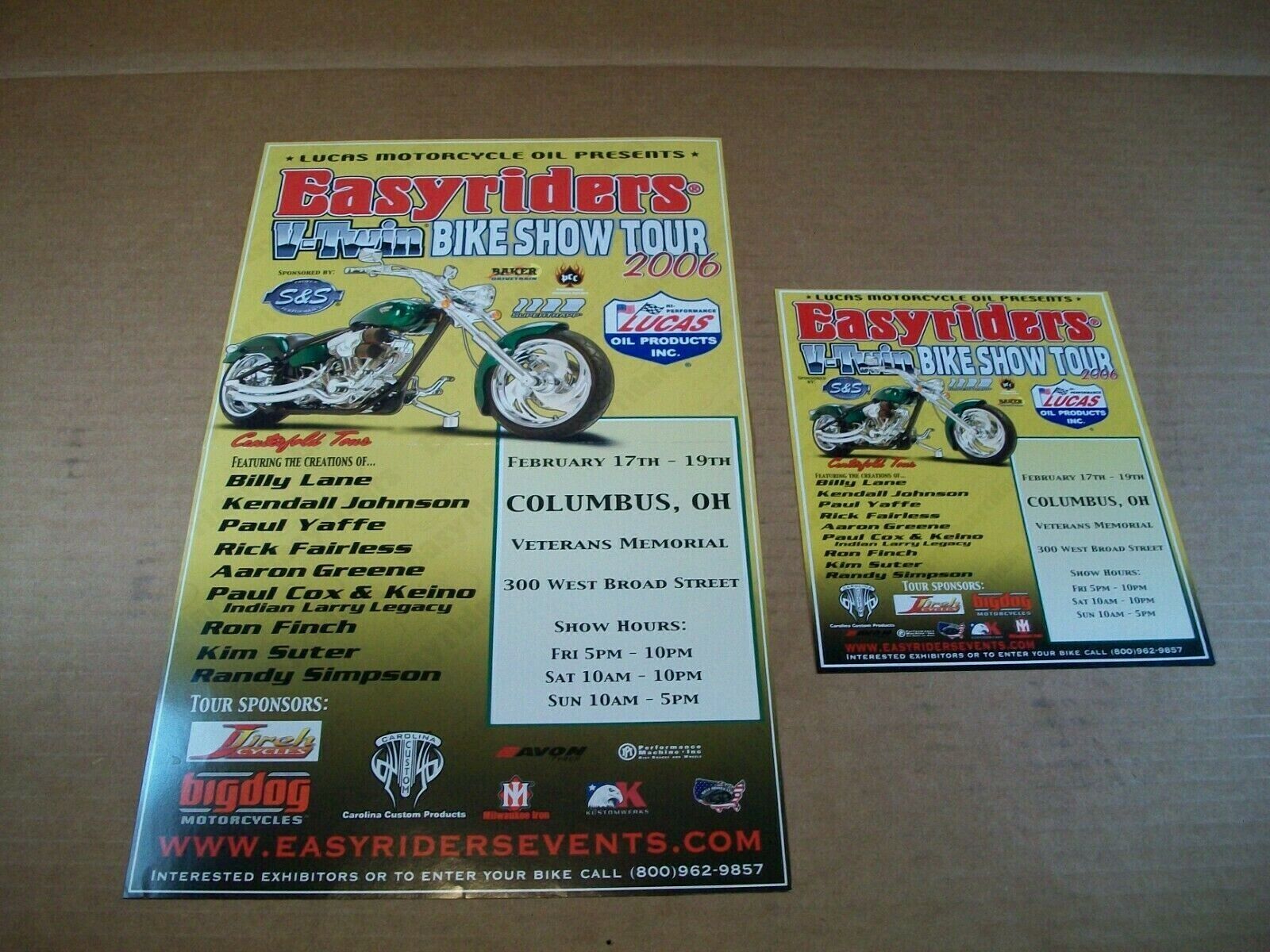 2006 Easyriders V-Twin Bike Show  ~Event Poster &  Advertisement ~Columbus, Ohio