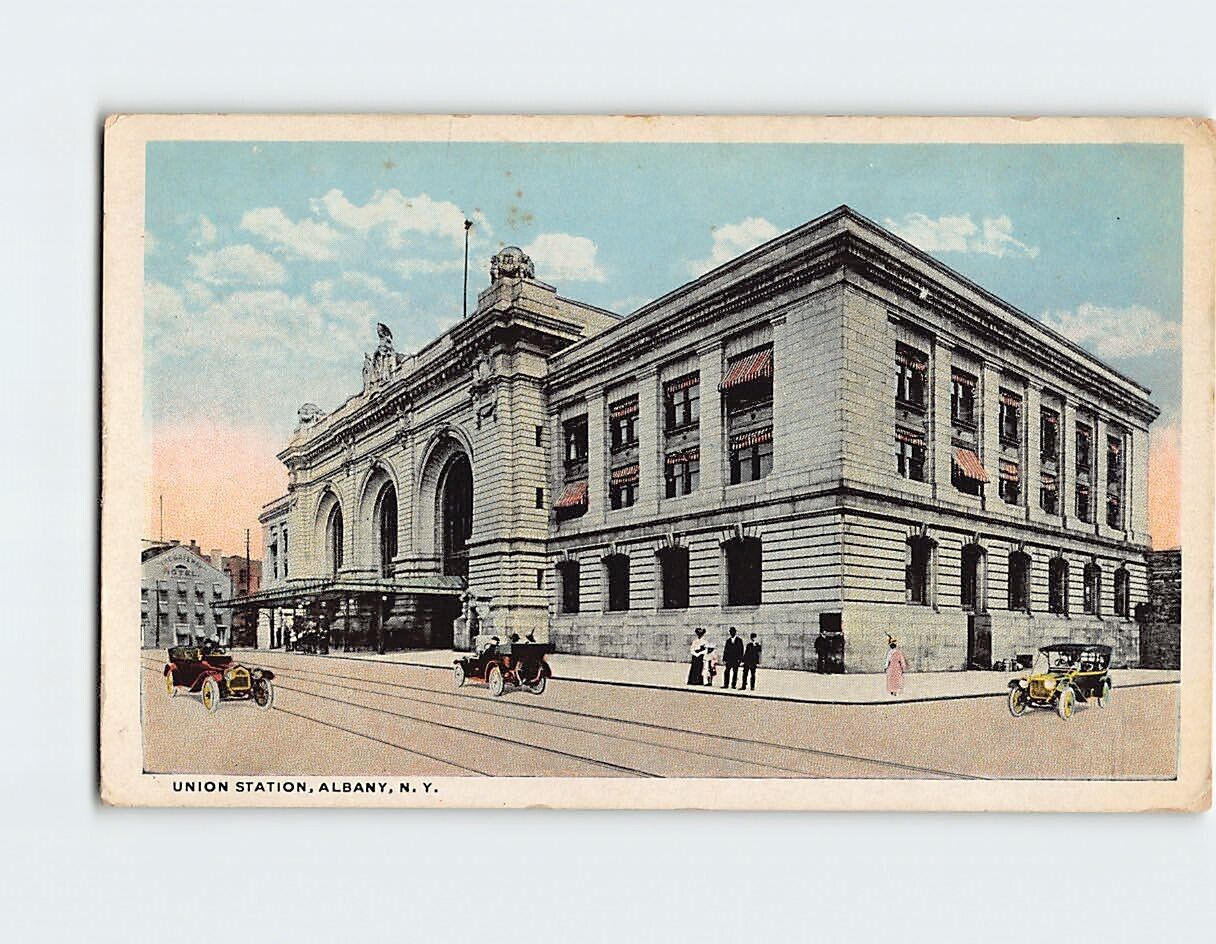 Postcard Union Station, Albany, New York, USA
