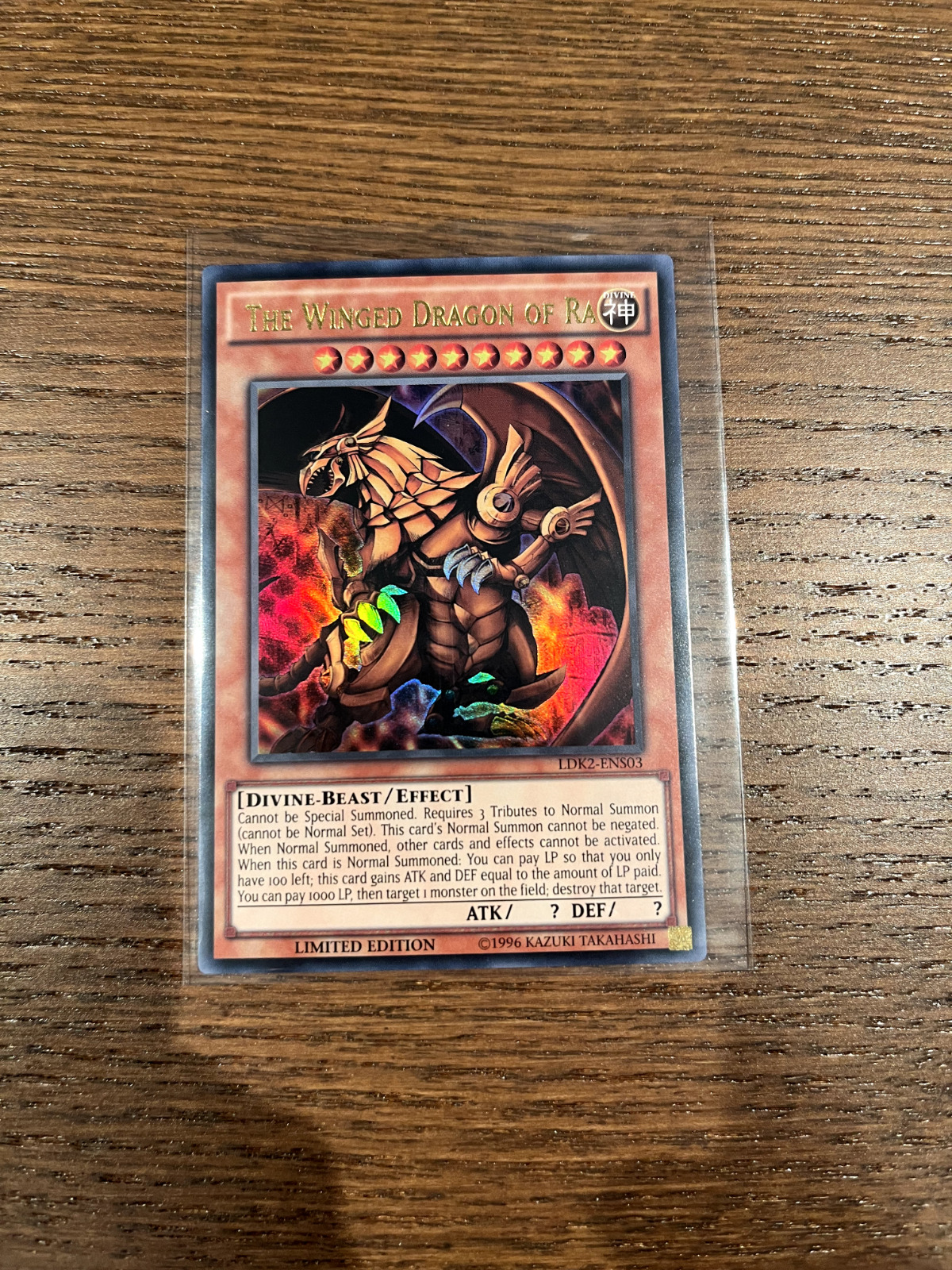 The Winged Dragon of Ra LDK2-ENS03 Ultra Rare Limited Edition