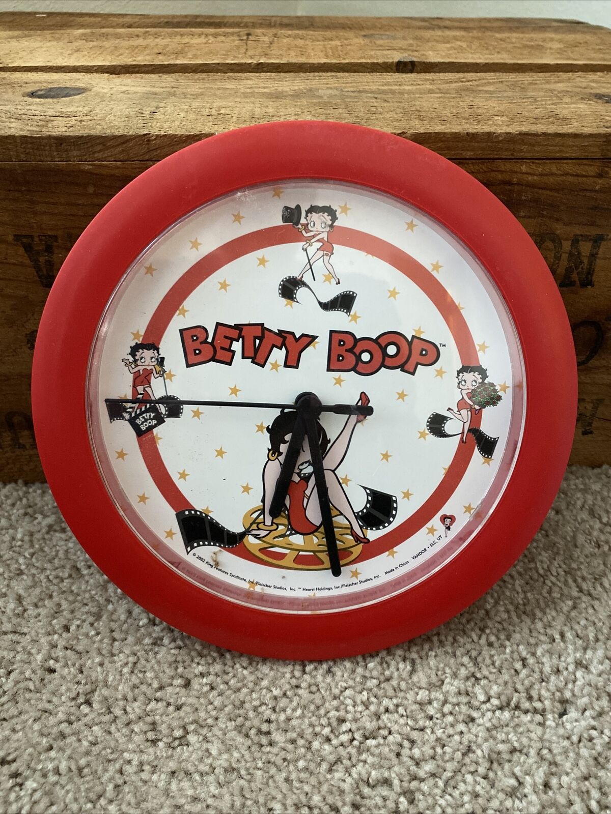 Vintage Vandor 2002 Betty Boop Collectible Wall Clock-Working Condition