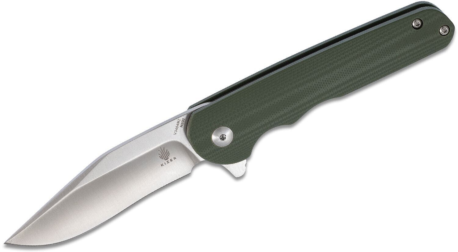 Kizer Matt Cucchiara Flashbang Flipper Knife N690 Satin Blade G10 Handle V3454N2