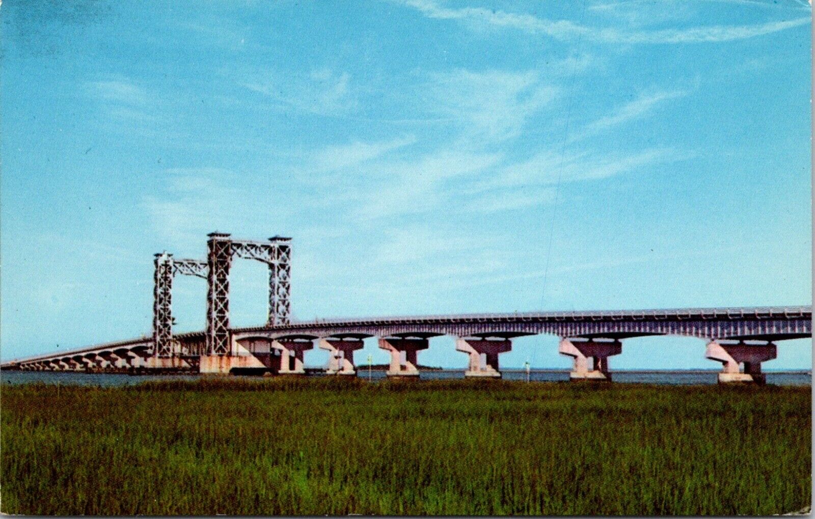 Brunswick, GA New Sidney Lanier Bridge Postcard Chrome Unposted