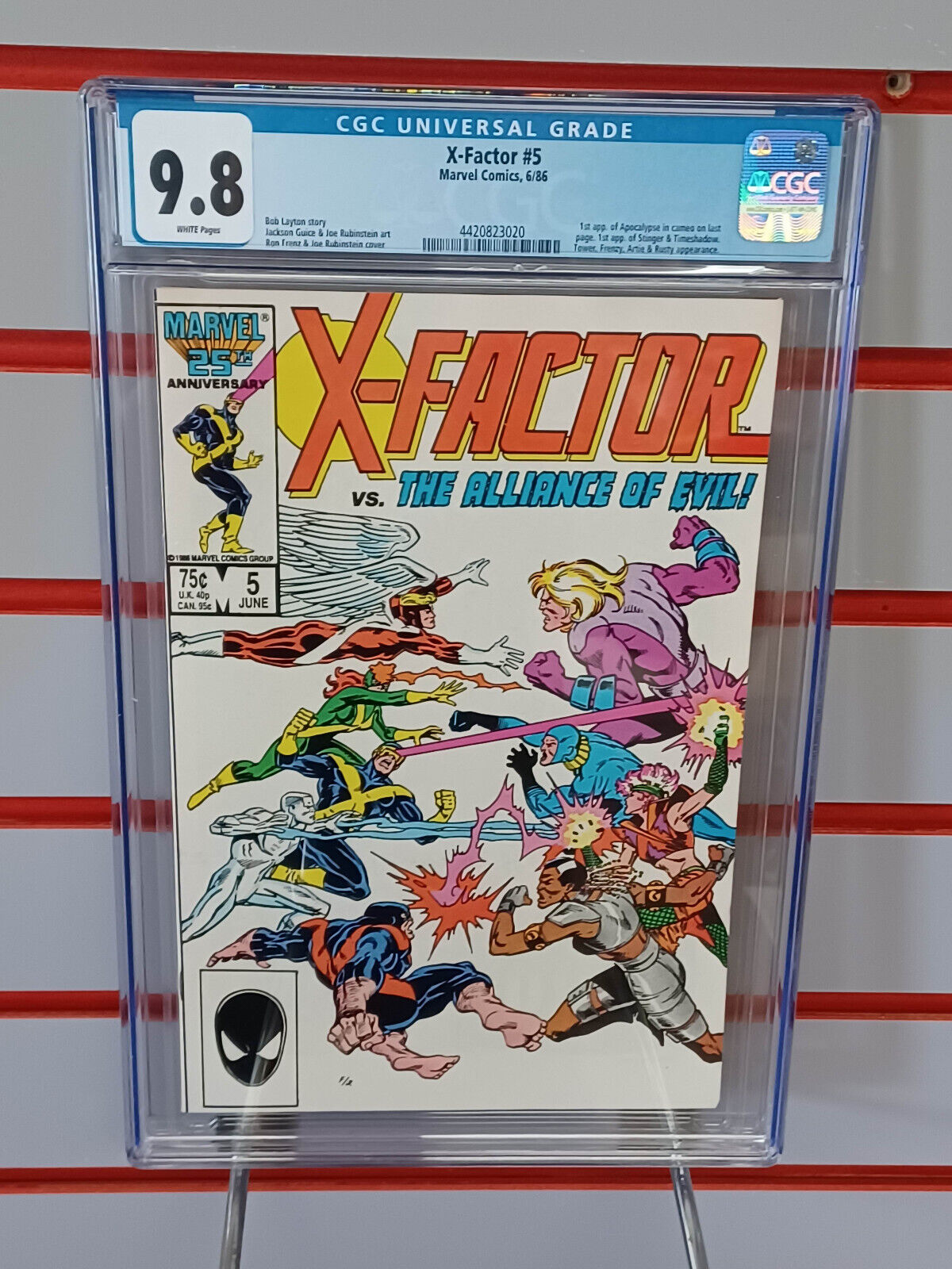 X-FACTOR #5 (Marvel Comics, 1986) CGC Graded 9.8  ~ APOCALYPSE ~ WHITE Pages