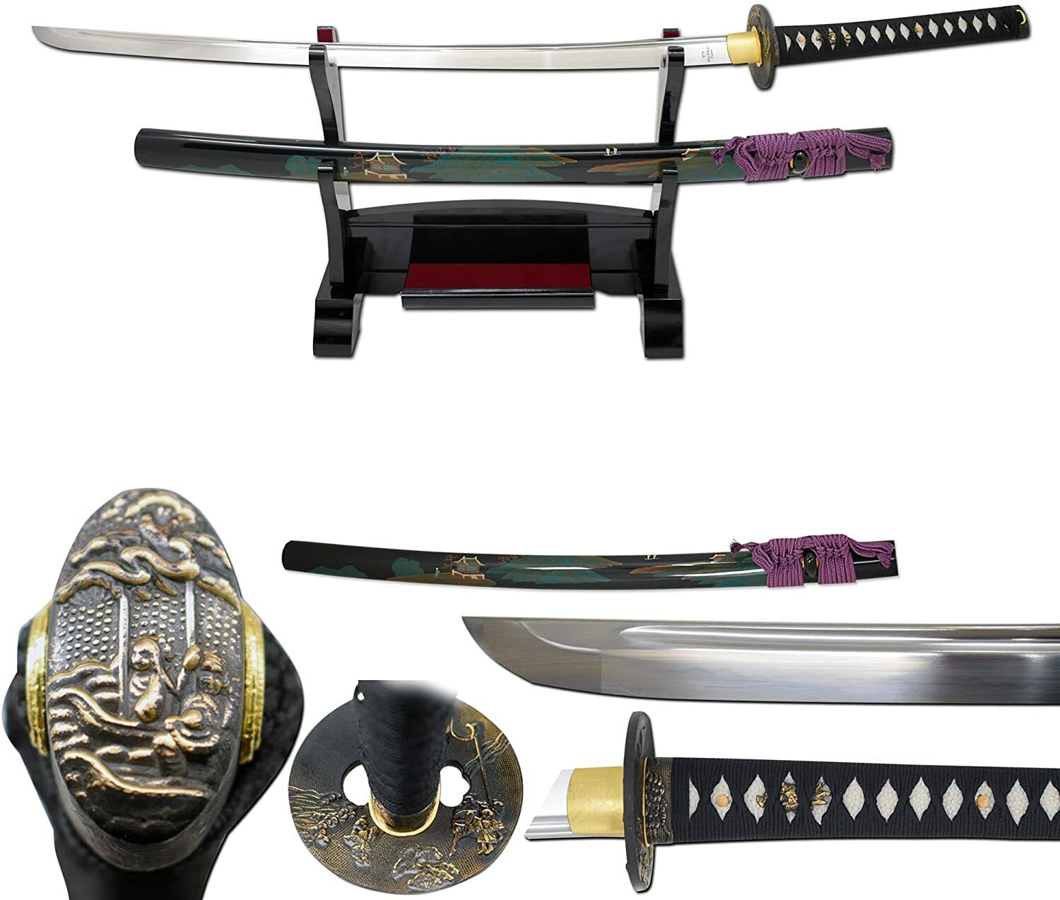 Snake Eye Tactical Classic Japanese Samurai Katana Swords, Functional, Hand Forg