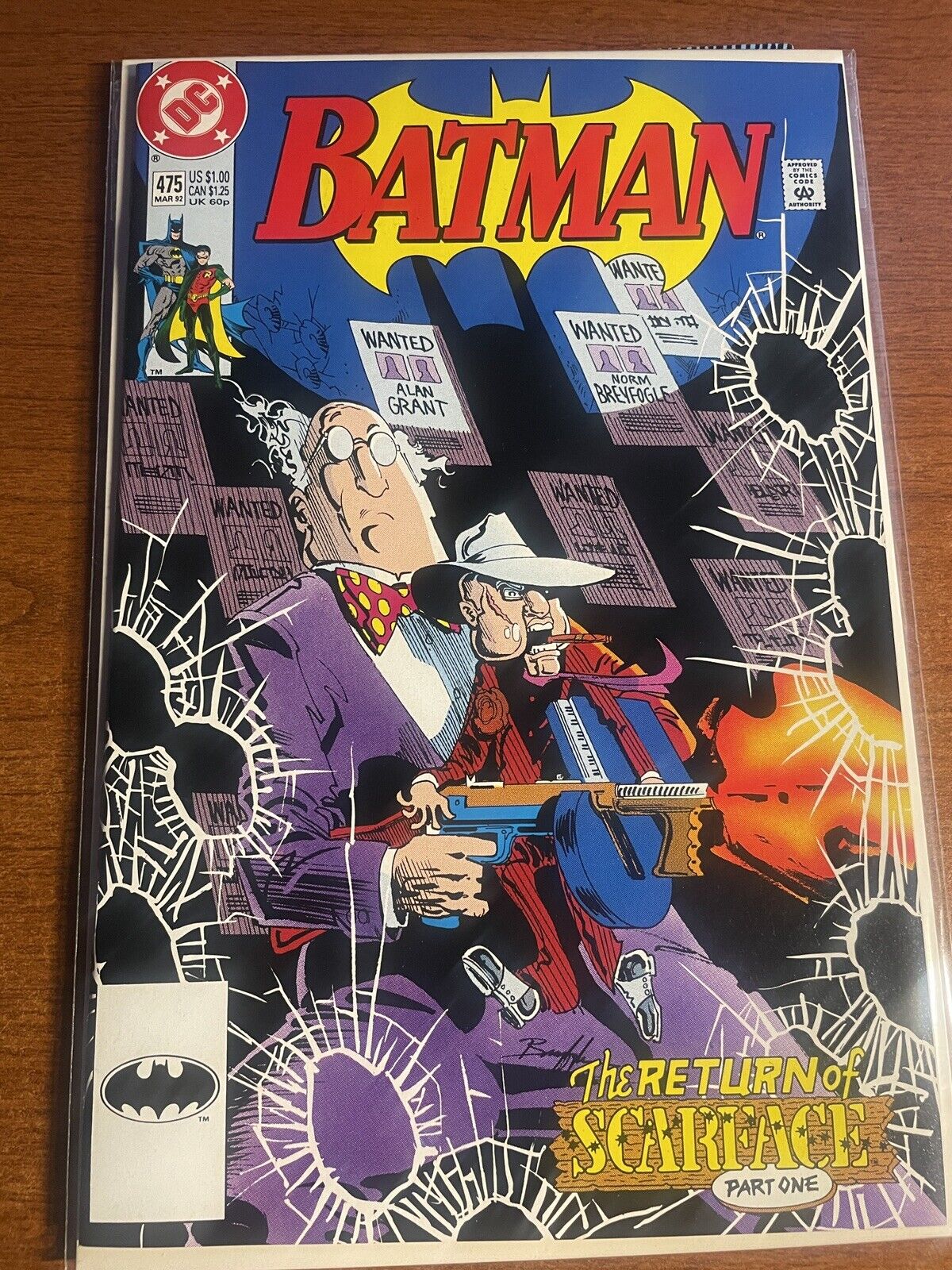 Batman #475  NM- (1992) 1st Appearance of Renee Montoya - Scarface DC Comics