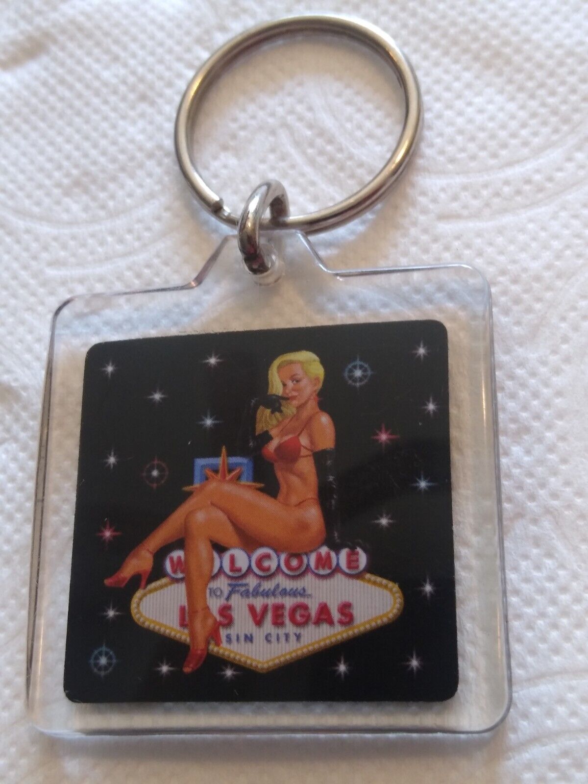 Las Vegas Pinup Blonde Keychain