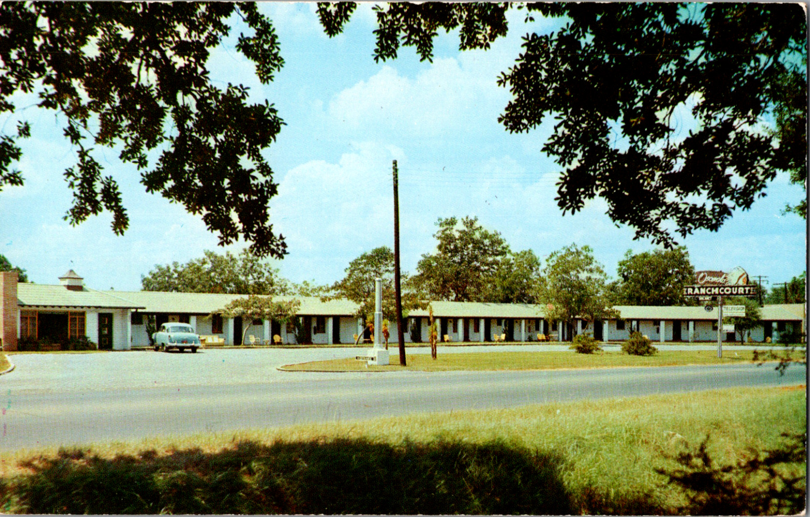 Vintage C 1950\'s Osceola Ranchourt Motor Court Motel Pensacola Florida Postcard