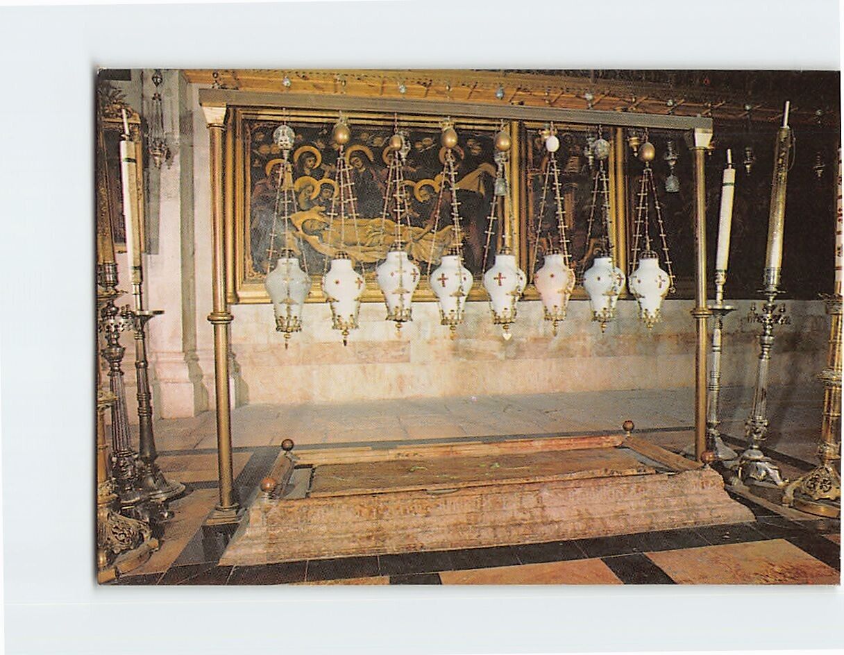 Postcard Stone Of Unction Church Of The Holy Sepulchre Jerusalem Israel