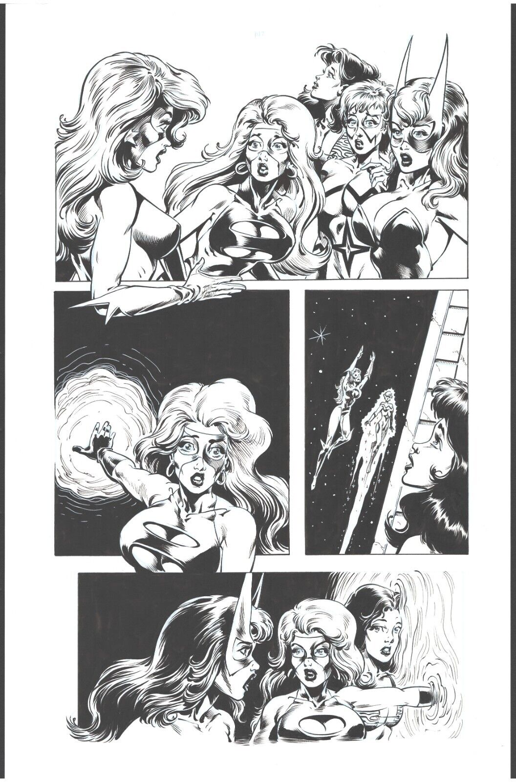 FemForce #170 Synn warps the team to where the action is original inks