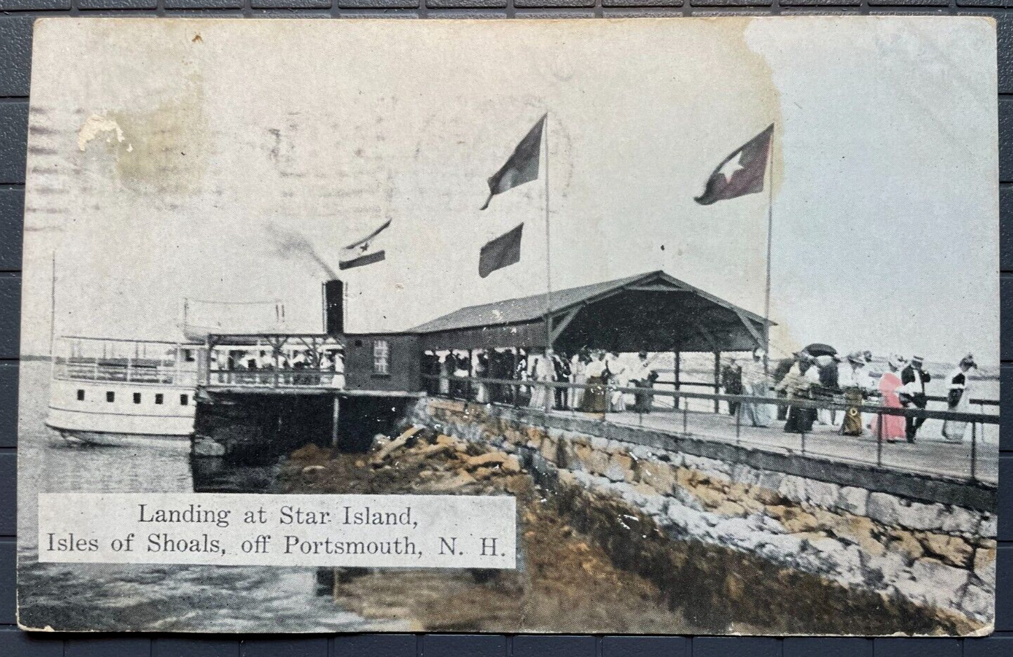 Vintage Postcard 1908 Landing at Star Island Isle of Shoals New Hampshire
