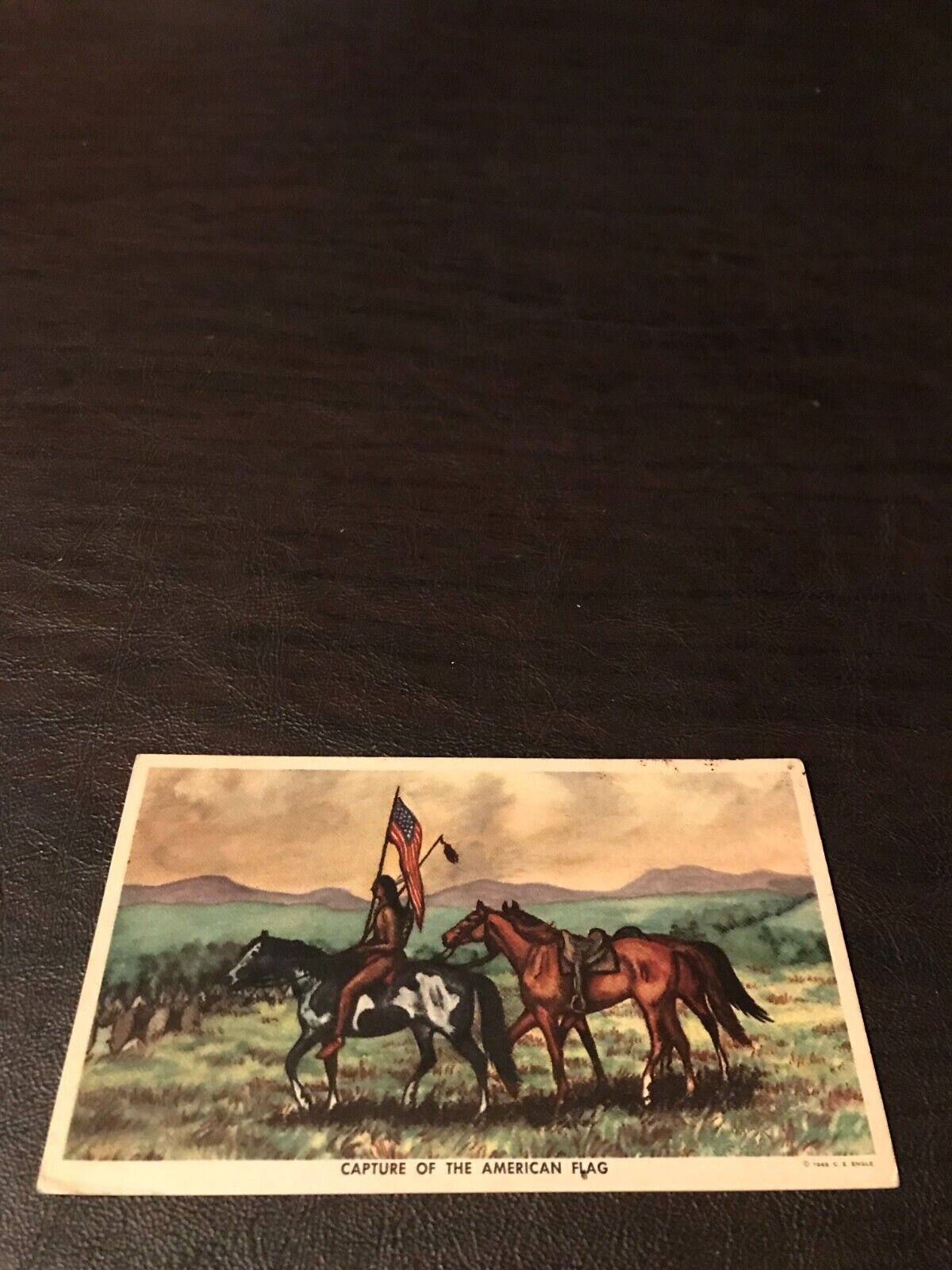 NATIVE AMERICAN - CAPTURE OF THE AMERICAN FLAG - #25 - POSTED POSTCARD