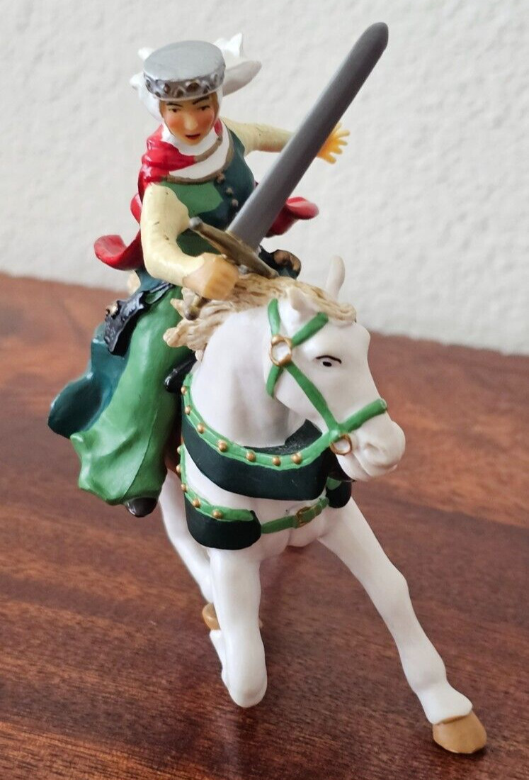 Rare 2001 Papo Medieval Woman Riding Horse, toys, collectible, 