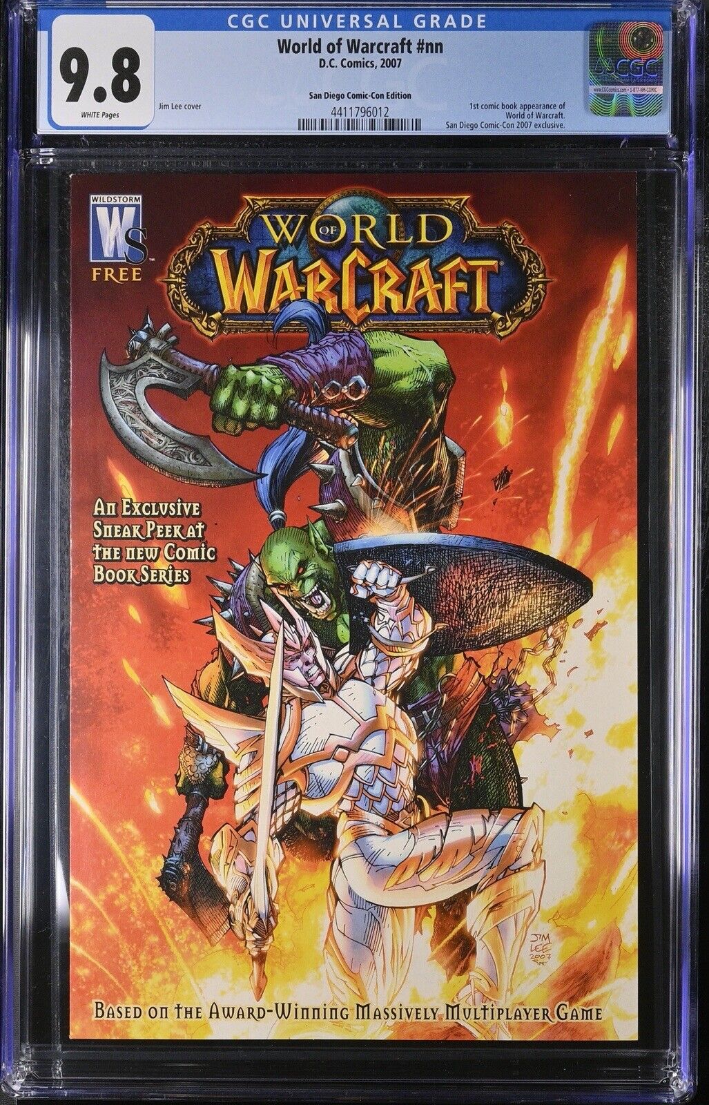World of Warcraft #nn 1st Comic App WoW Jim Lee SDCC Ashcan 2007 CGC 9.8