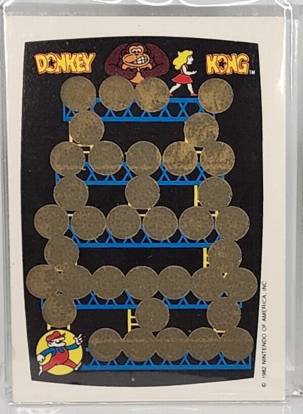 1982 Topps NINTENDO Donkey Kong Sticker Game Card Trading Card NM/MINT