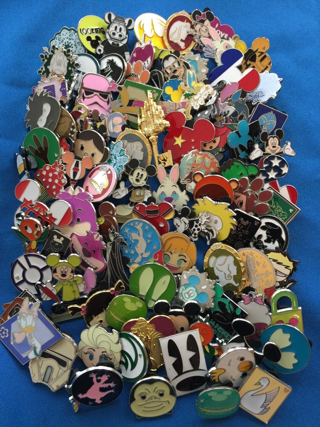Disney Pins Trading 50 Assorted Vacation Pin Lot - New - No Duplicates Tradable