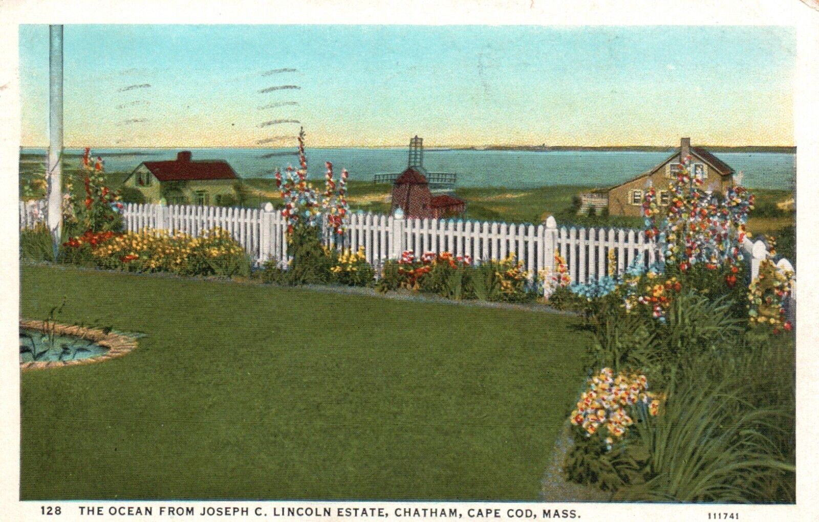 Postcard MA Cape Cod Chatham Ocean from Joseph Lincoln Estate Vintage PC f324