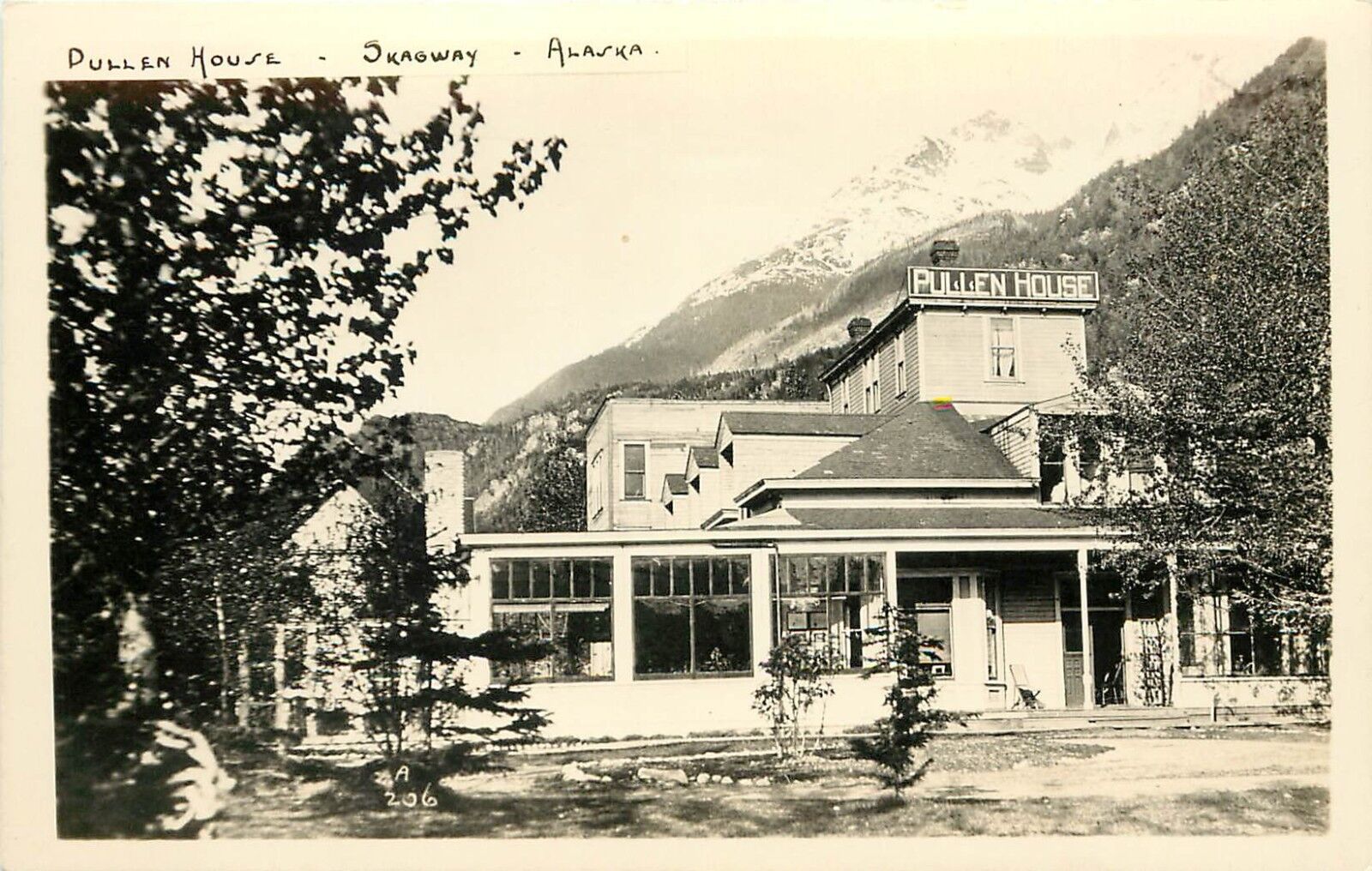 c1930s RPPC Postcard; Pullen House Hotel, Skagway AK Unposted