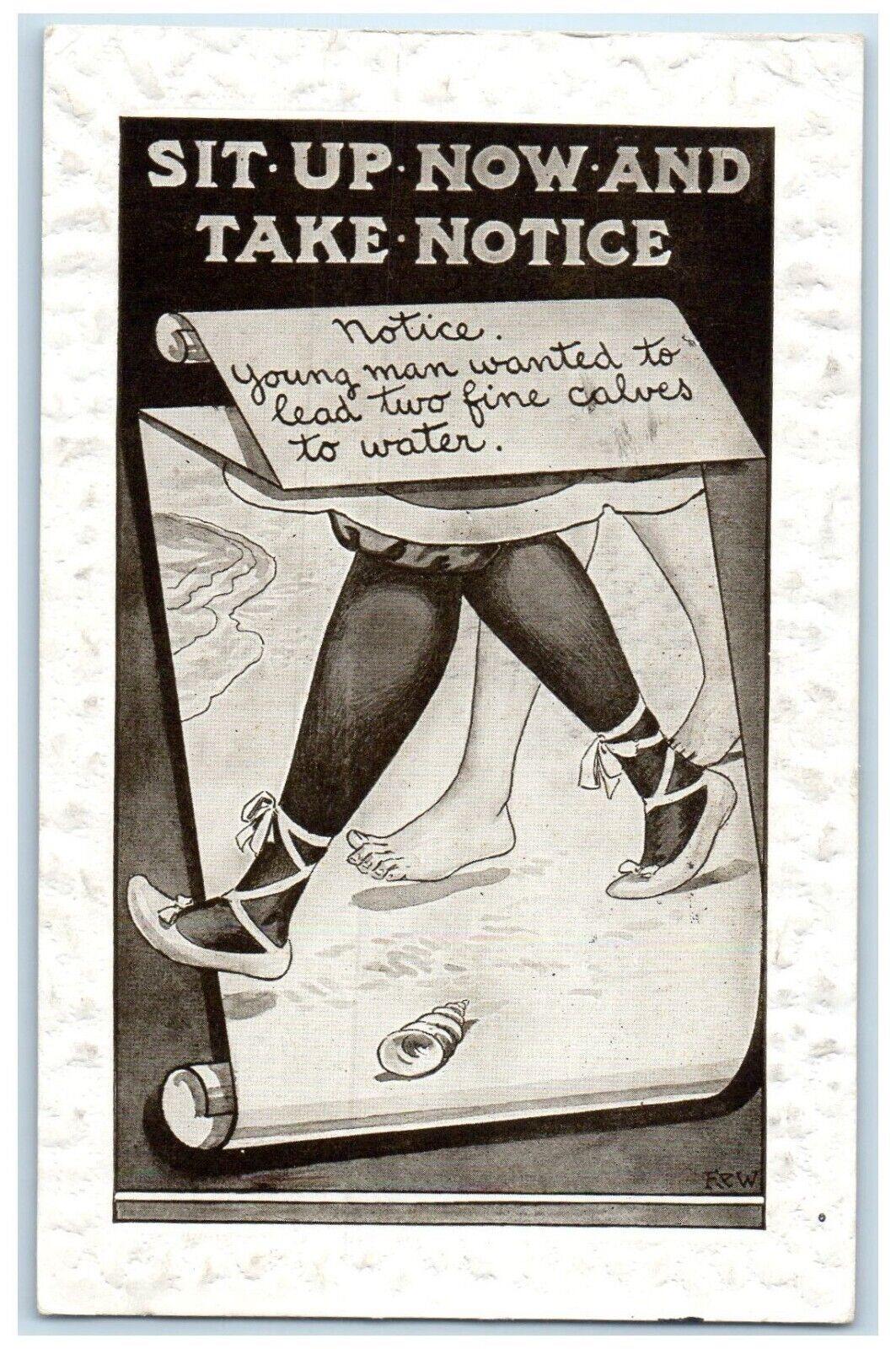 1911 Sit Up Now And Take Notice Seattle Washington WA Embossed Antique Postcard