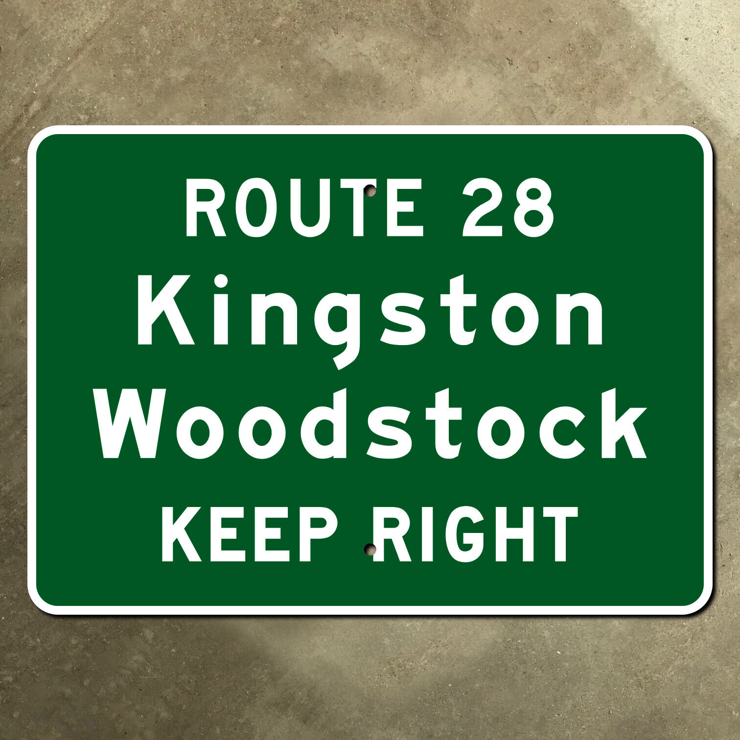 New York Thruway route 28 Woodstock highway guide sign 1962 concert 1969 14x10