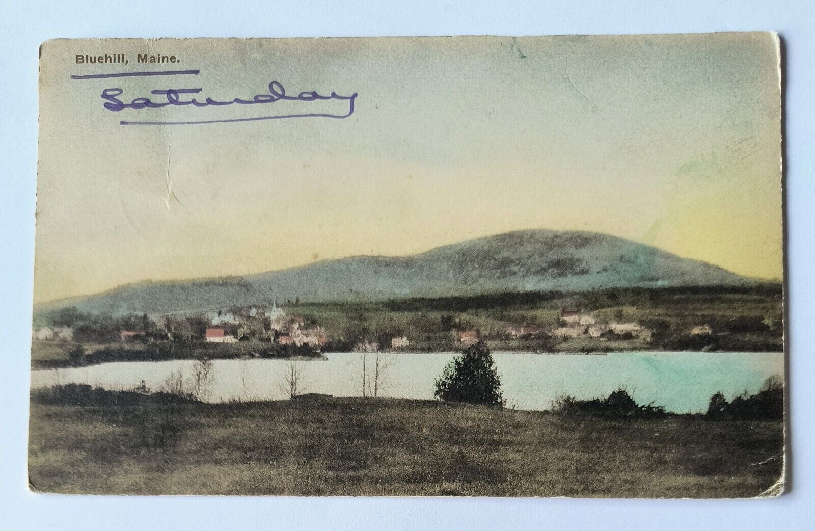 Bluehill ME Maine Lake View Vintage 1922 Postcard C9