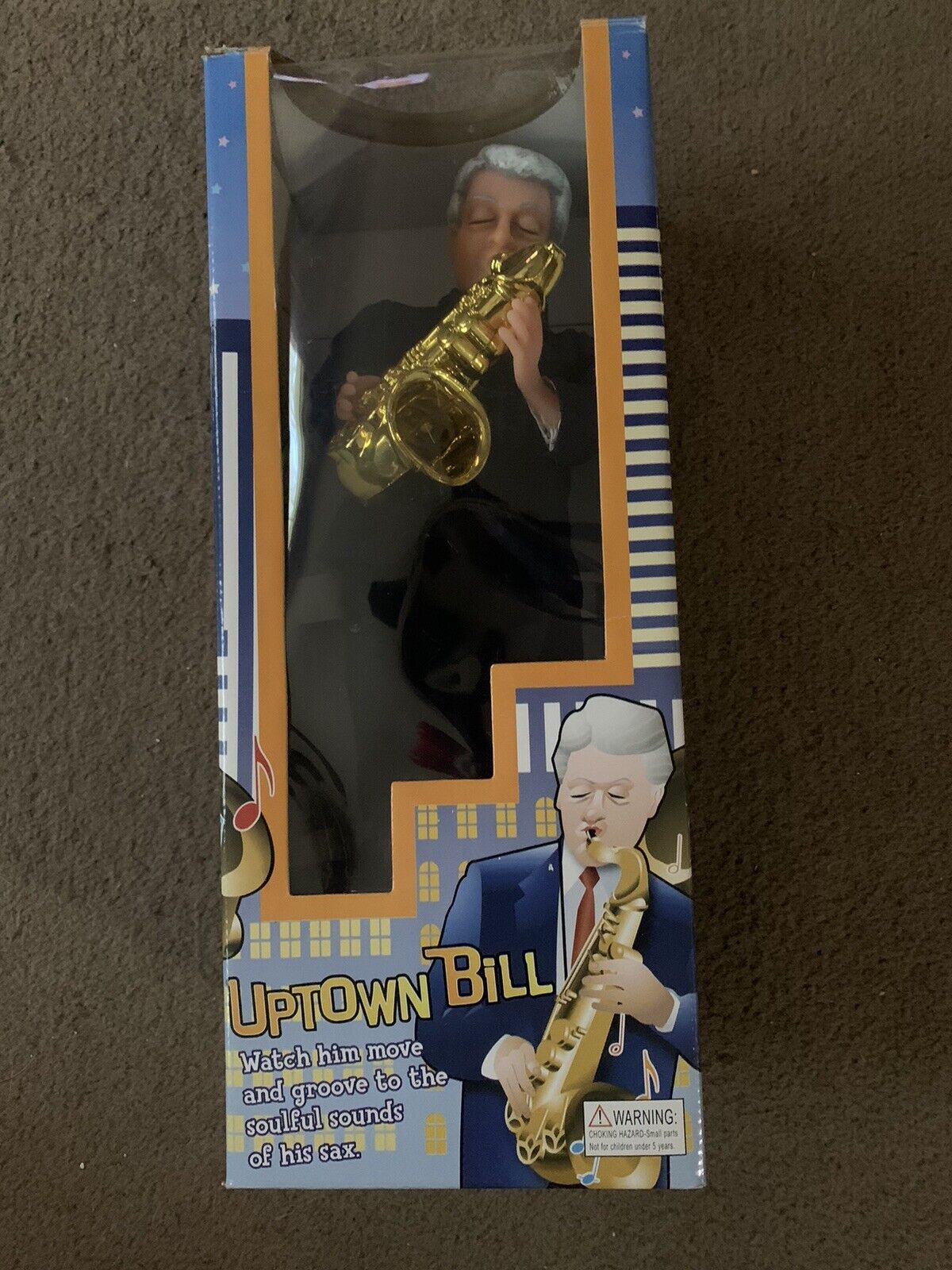 Vintage President Clinton As Uptown Bill   Playing Saxophone