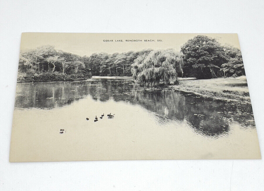 Vintage Gerar Lake Rehoboth Beach DE Delaware Postcard