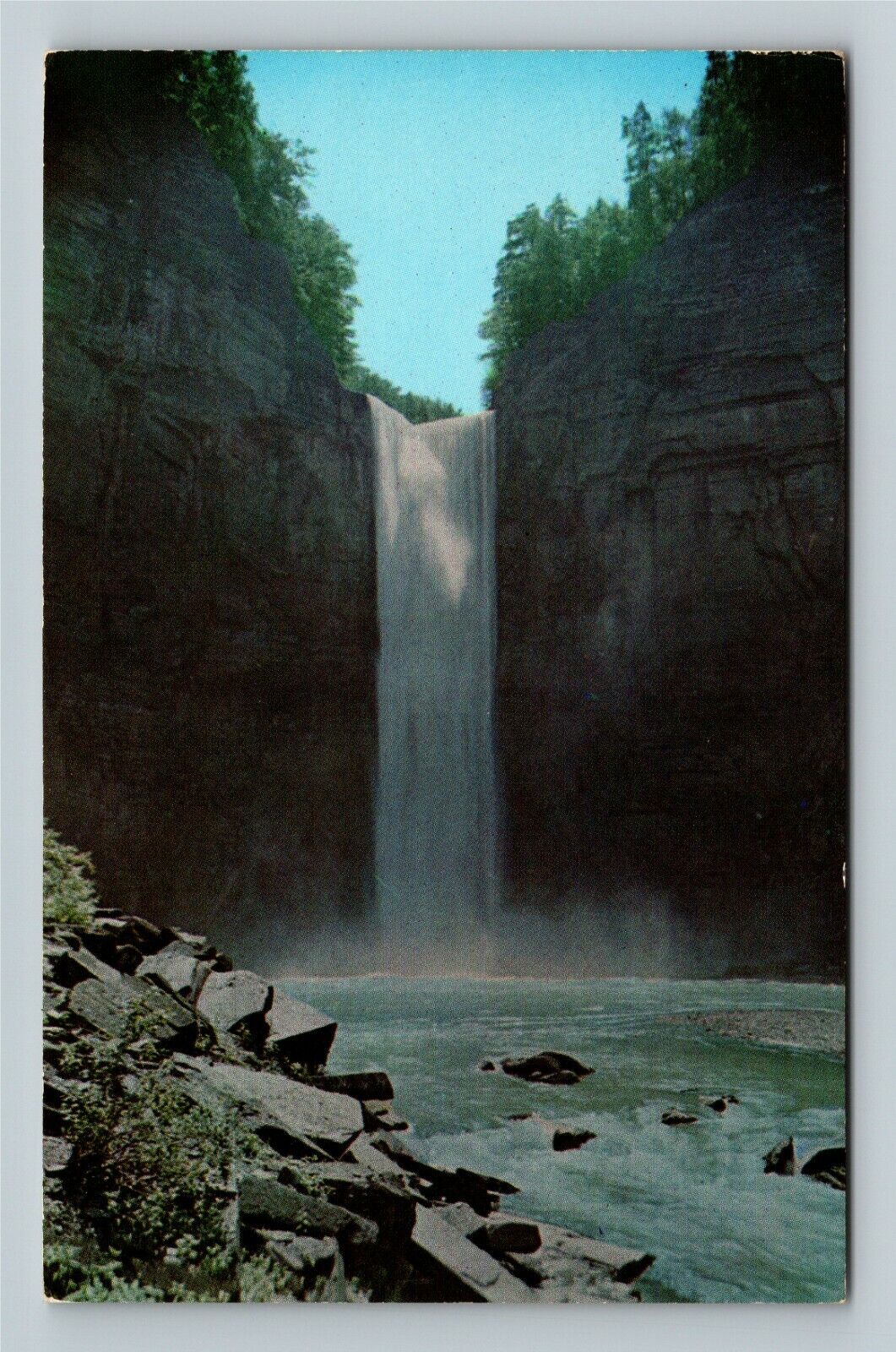 Taughannock Falls NY-New York, Finger Lakes, Scenic View, c1963 Vintage Postcard
