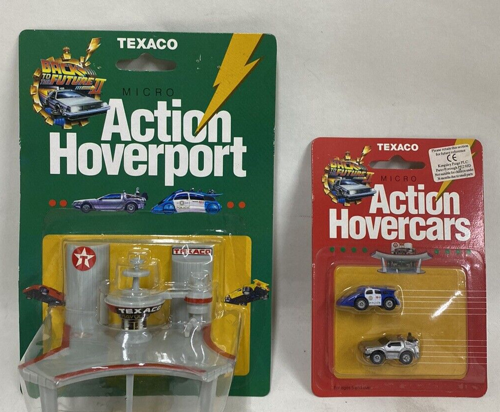 Back To The Future II Texaco Hoverport & Hovercars Premium Toys 1989 NEW UNUSED
