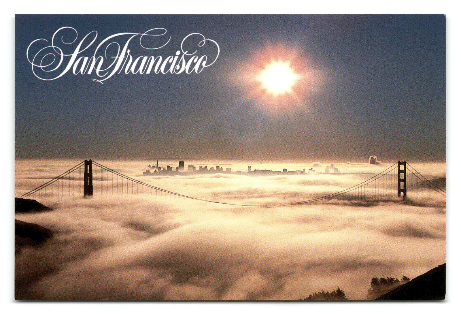 Postcard - Morning Fog - San Francisco, California - Unposted