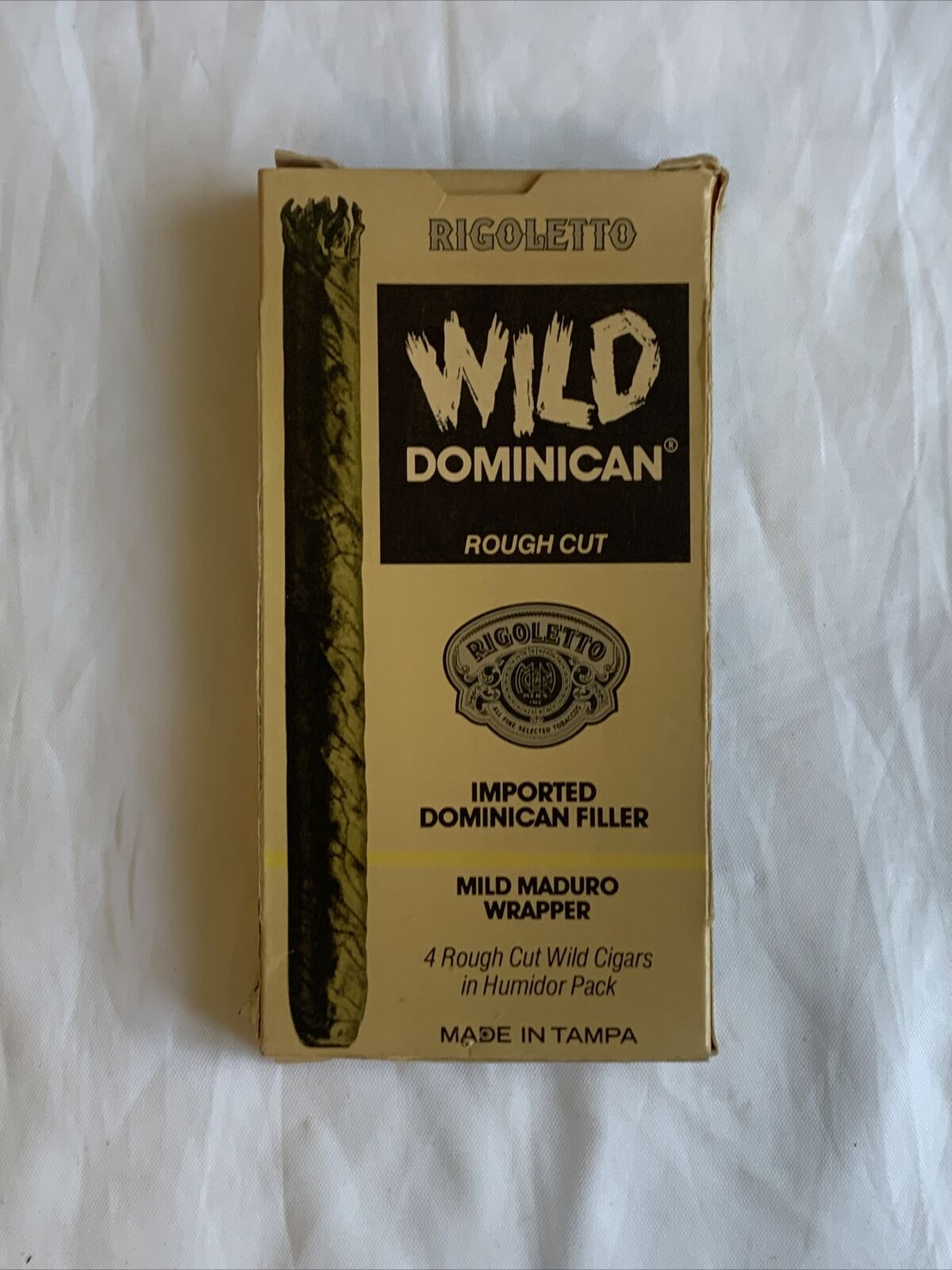 Vintage RIGOLETTO Wild Dominican Cardboard Cigar Tobacco Box - Tampa