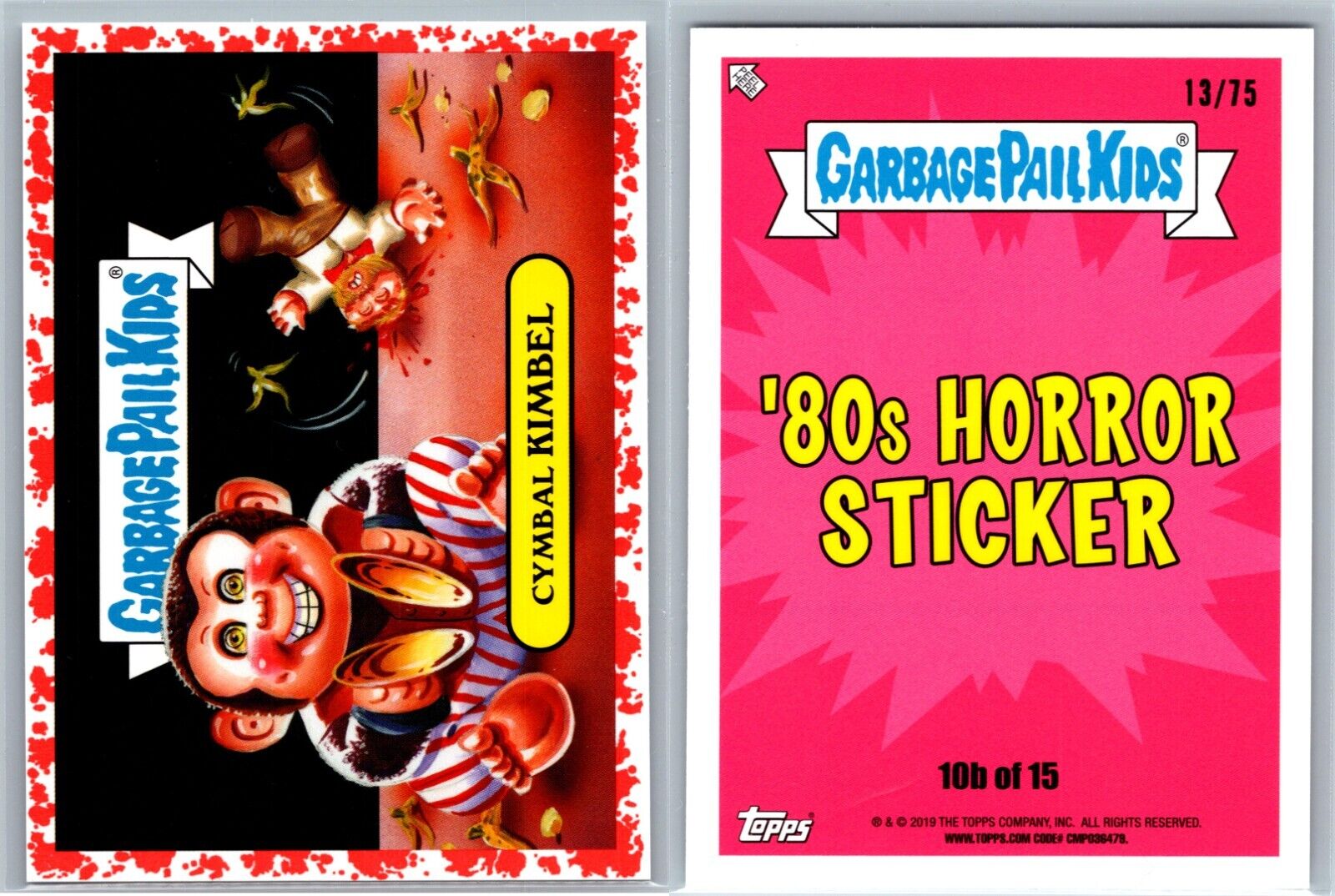 Monkey Shines George Romero Garbage Pail Kids GPK Revenge Red Classic Horror /75