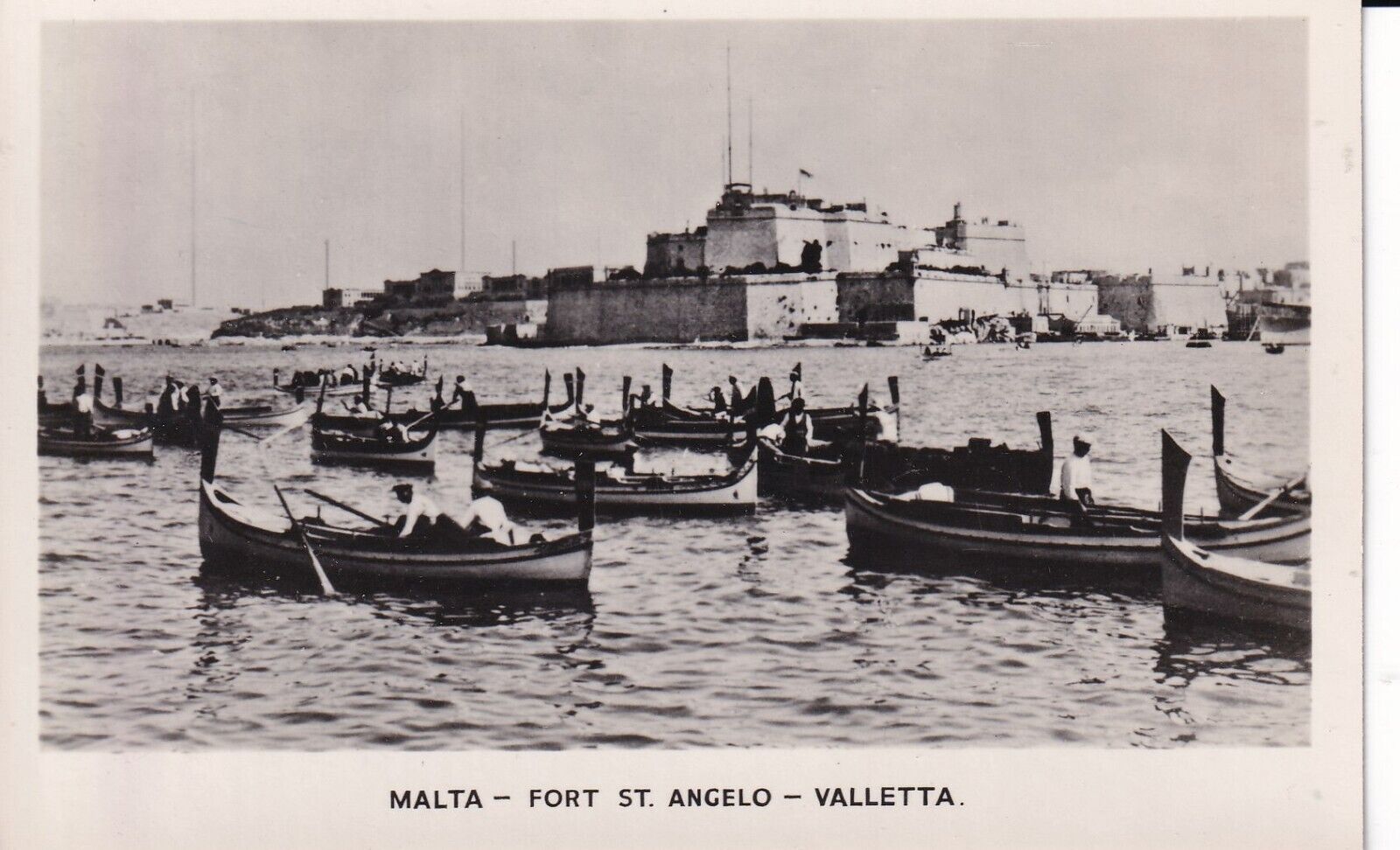 Old Fort St. Angelo Malta RPPC Postcard Unused Divided Back