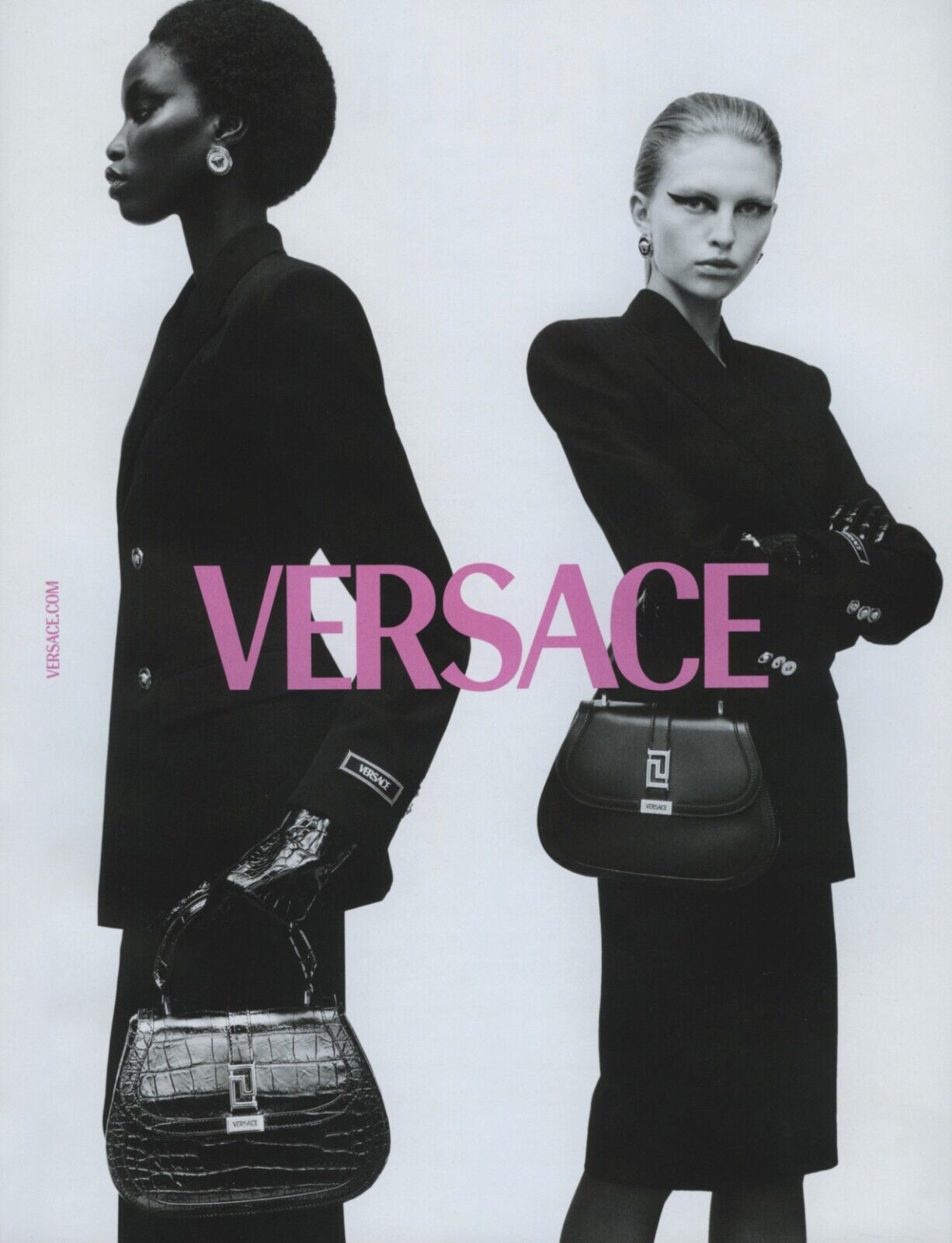 VERSACE - Luxury Bag Style Model Modern Suits - Magazine 1 Page PRINT AD
