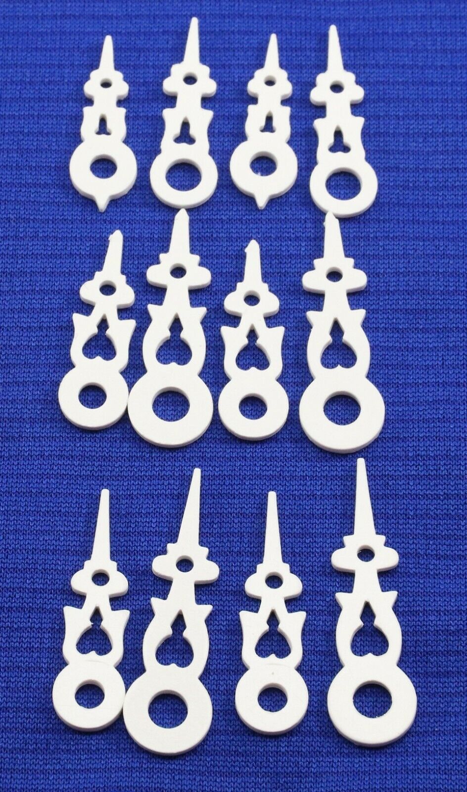 Cuckoo Clock Hand Assortment 6 Sets White Color for 60 to 80 mm Dials Regula