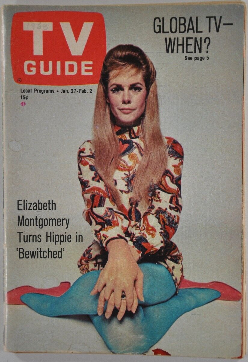 TV Guide Jan. 1968 Elizabeth Montgomery of Bewiched
