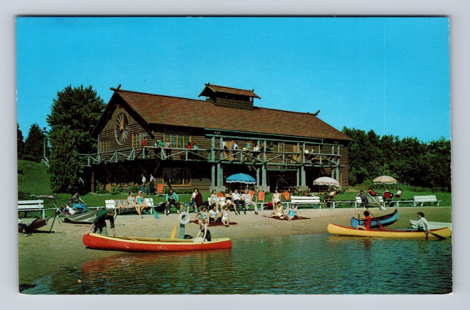 Rothbury MI-Michigan, Jack and Jill Ranch, Wagon Wheel, Antique Vintage Postcard
