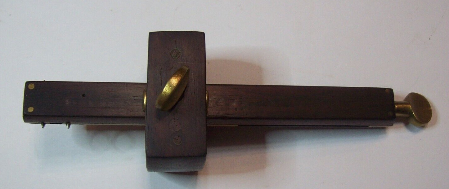 vintage rosewood & brass marking gauge