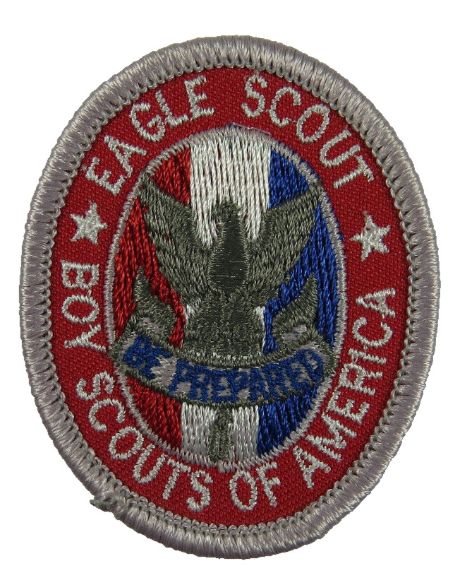 Eagle Scout Rank Patch 1990-2000 Type 9D Head Not Formed Plastic Gauze Back