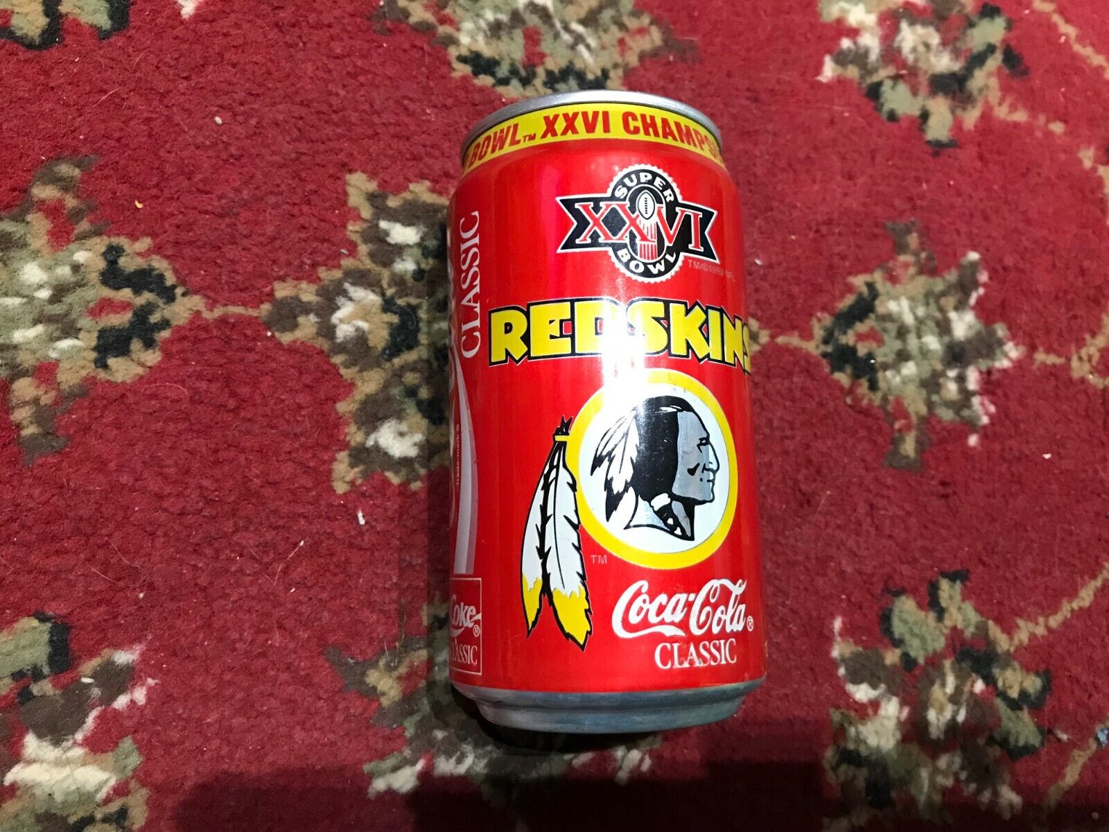 1991 Washington Redskins SB26 Coke Can - Full/Nice
