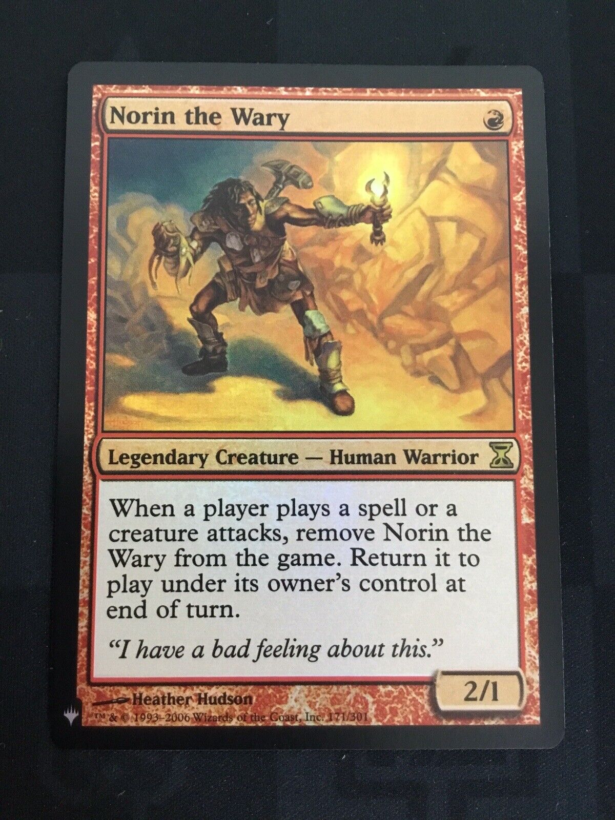 MTG Norin The Wary Rare Red Foil Mystery Booster ; Excellent 
