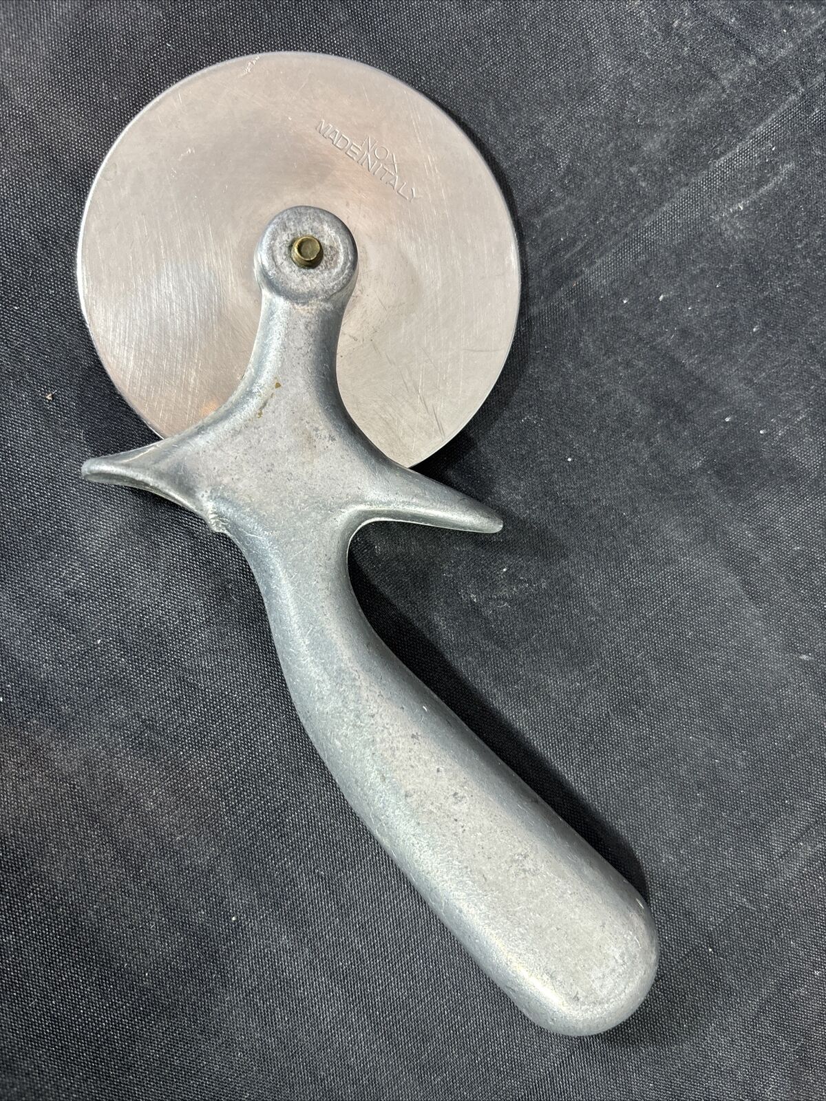 Vintage INOX Cast Aluminum & Stainless Steel Pizza Cutter Slicer