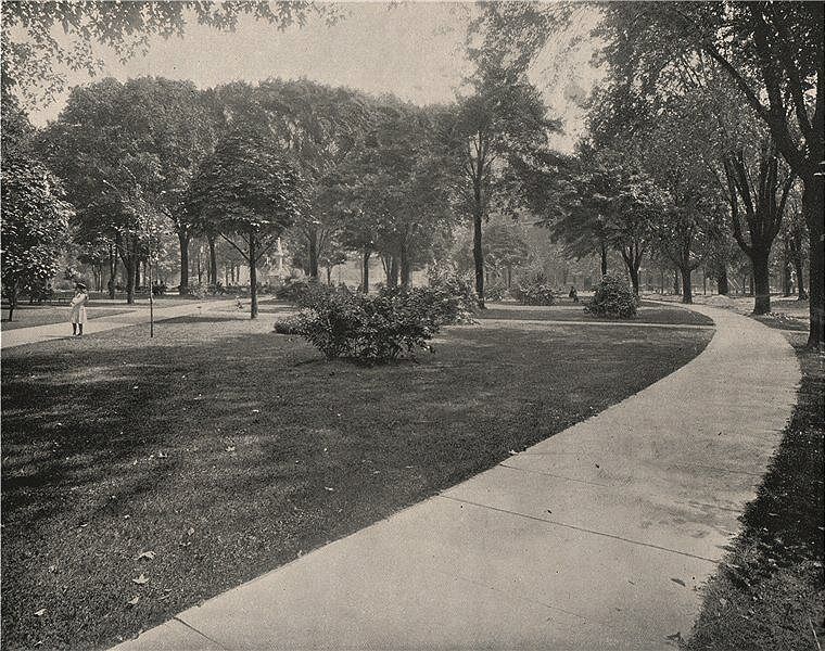 Belle Isle Park, Detroit, Michigan 1895 old antique vintage print picture