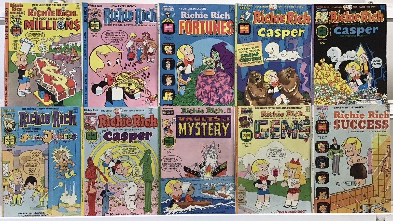 Vintage Richie Rich - Comic Book Lot Of 10