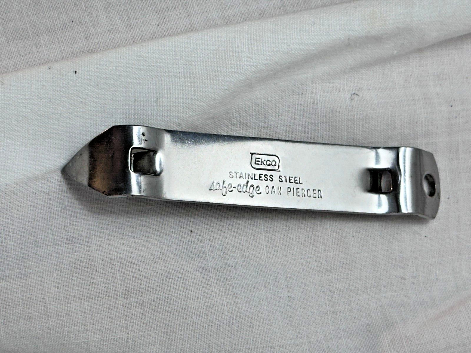 Vintage Ecko Stainless Steel Safe Edge Can Piercer & Bottle Opener USA  4.25 GA