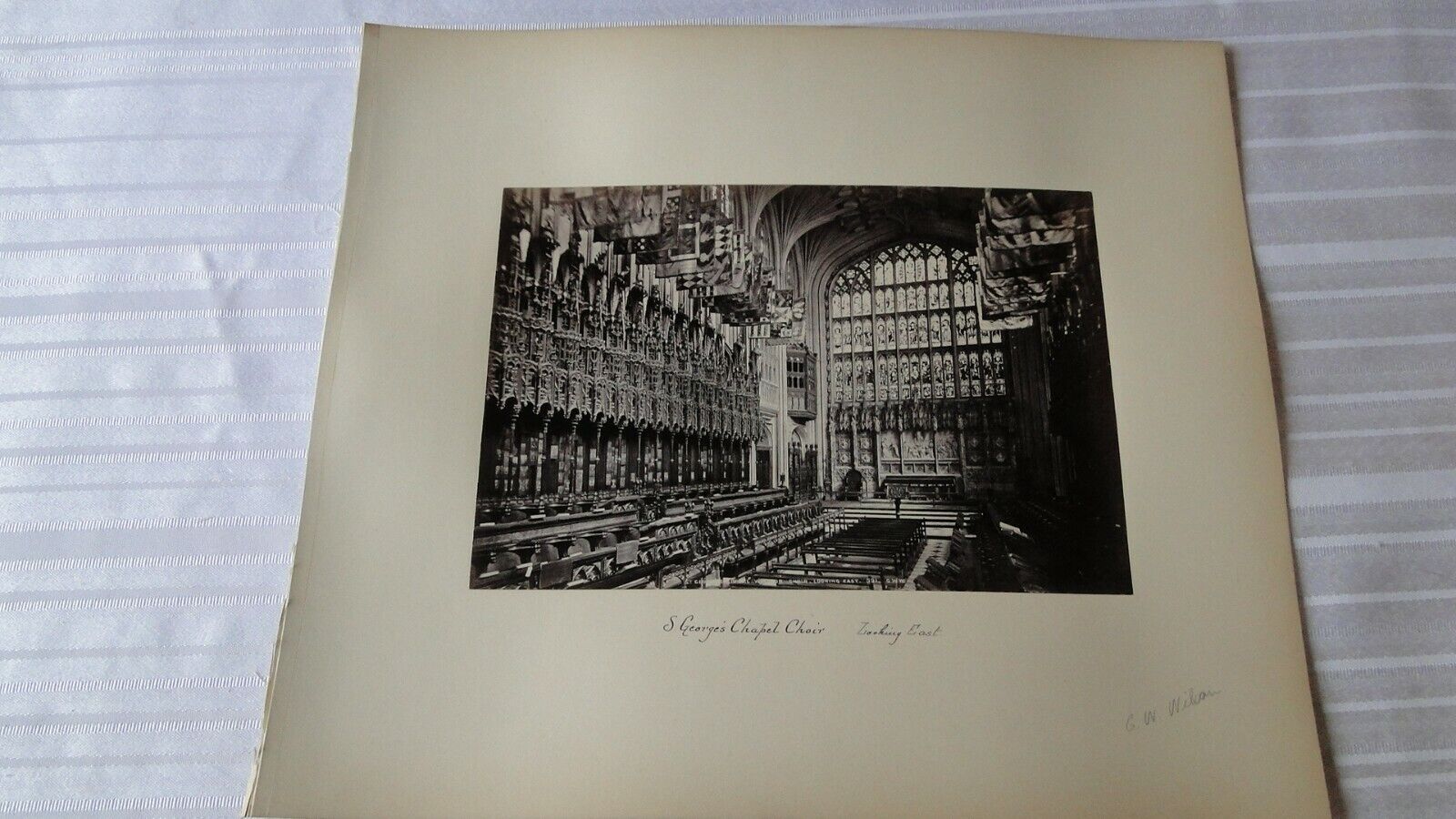 Vintage 19th Century British Albumen Photo St. George\'s Chapel Choir G.W. Wilson