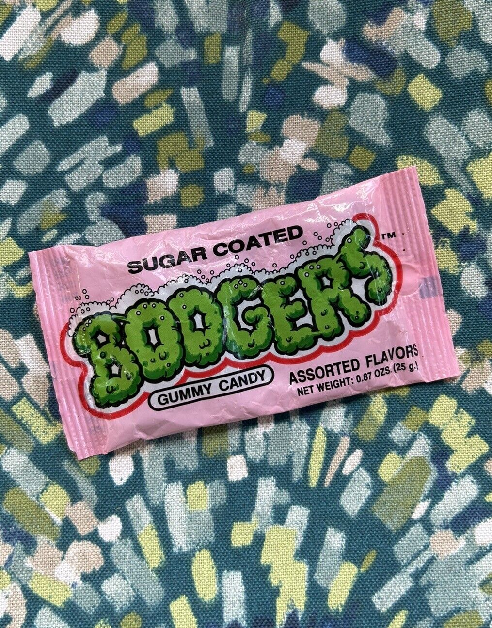 Vintage 1980\'s SUGAR COATED BOOGERS Gummy Candy Package - NOS Sealed RARE