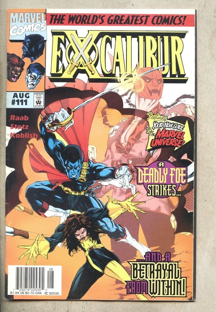 Excalibur #111-1993 vf 8.0 Marvel Newsstand Variant / the return of Ogun  