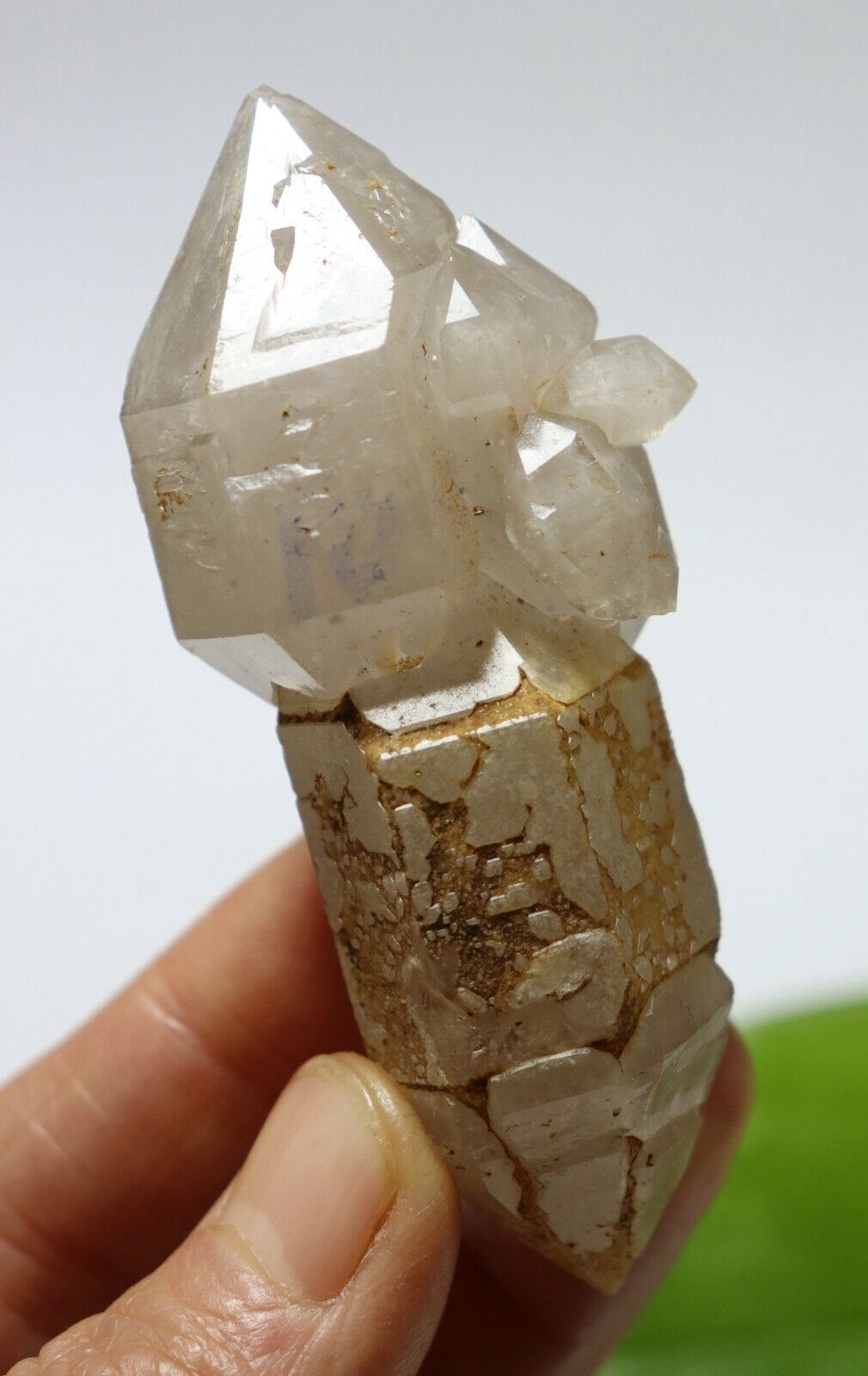 73.3g  Unique NATURAL skeletal Elestial QUARTZ Crystal Double End Specimen