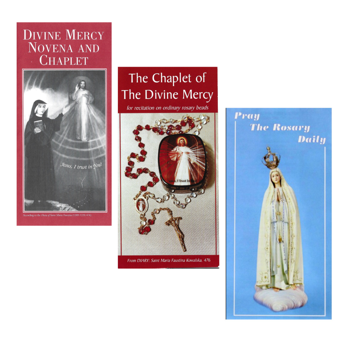 Chaplet Divine Mercy, Novena Divine Mercy Jesus, & How to Pray Rosary Pamphlets